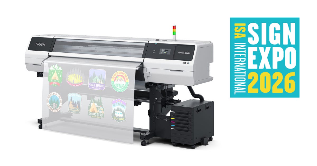 Epson to Unveil New UV Solution and Demo SureColor G9070 DTF at ISA Sign Expo