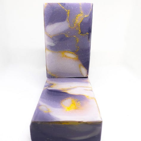 images of marbled purple soap