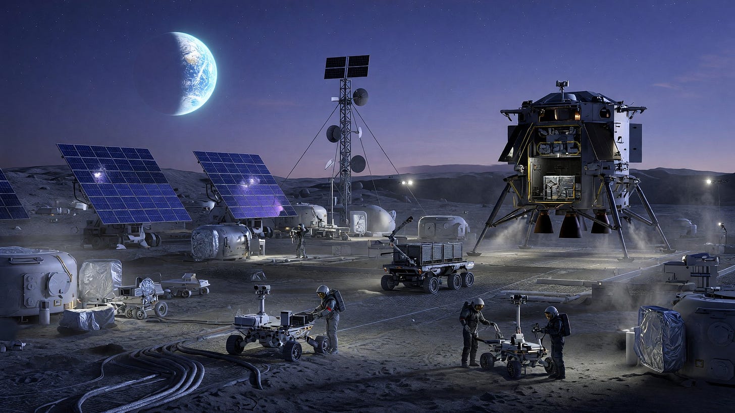 The Moon is not the end market. It is where the hard infrastructure problems get practiced.