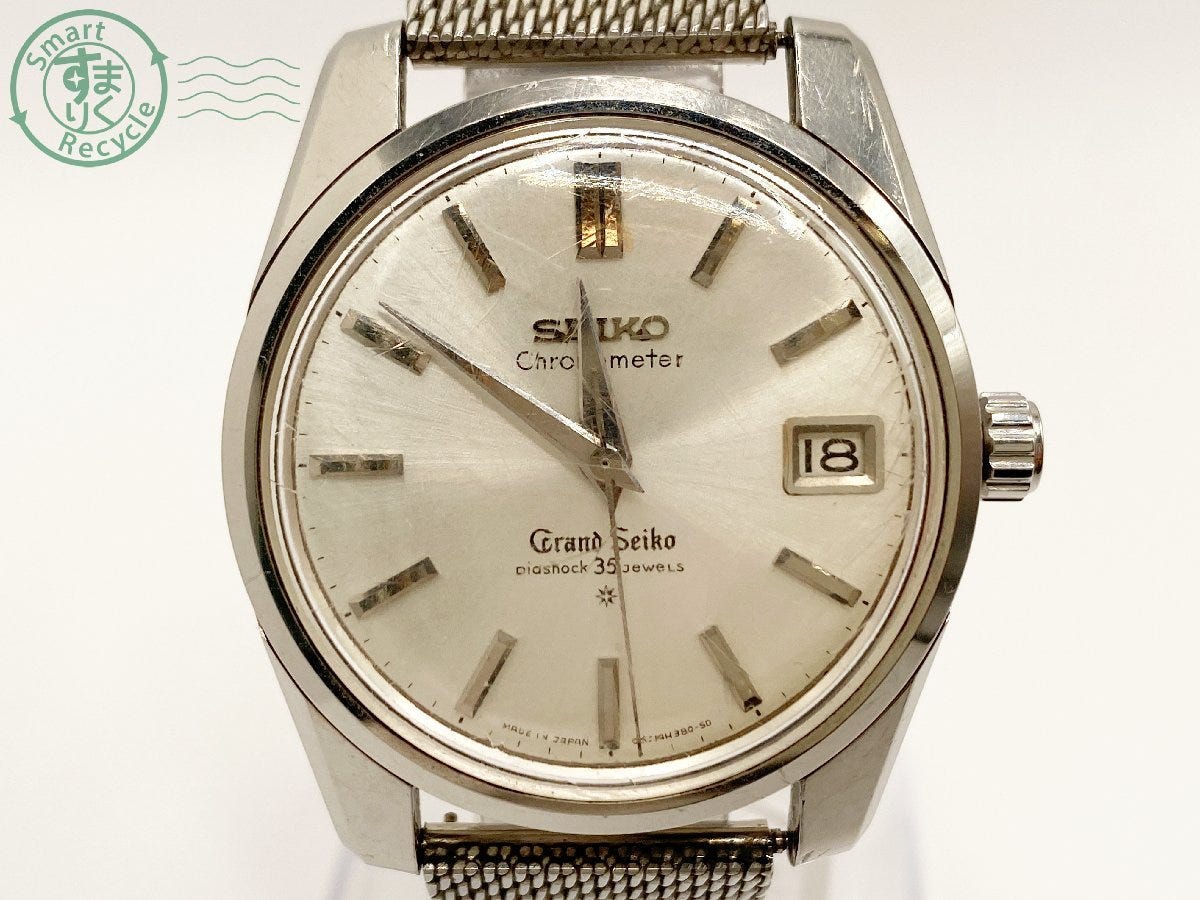 2403530726　▽ 1円～！ GRAND SEIKO グランドセイコー 5722-9990 メンズ 腕時計 手巻き Chronometer 35石 シルバー デイト