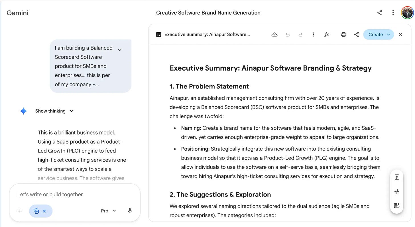 Gemini Brainstorming