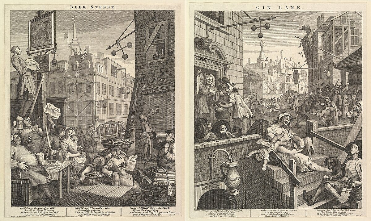 Beer Street & Gin Lane - by Mathias Lentz - Grain to Glass