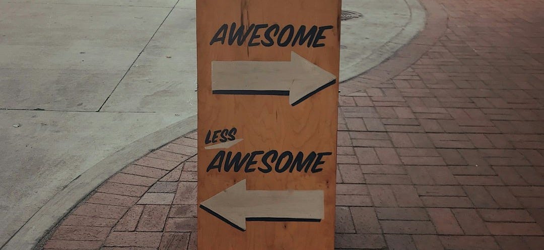 yellow Awesome-printed signage yellow Awesome-printed signage