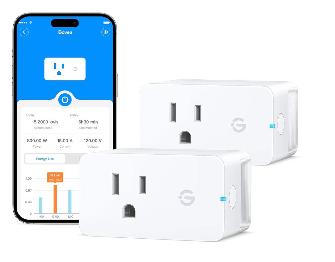 govee smart plug with energy monitoring for utility savings