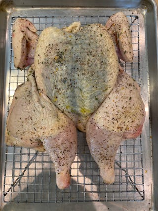 Chicken ready for the oven Chicken ready for the oven