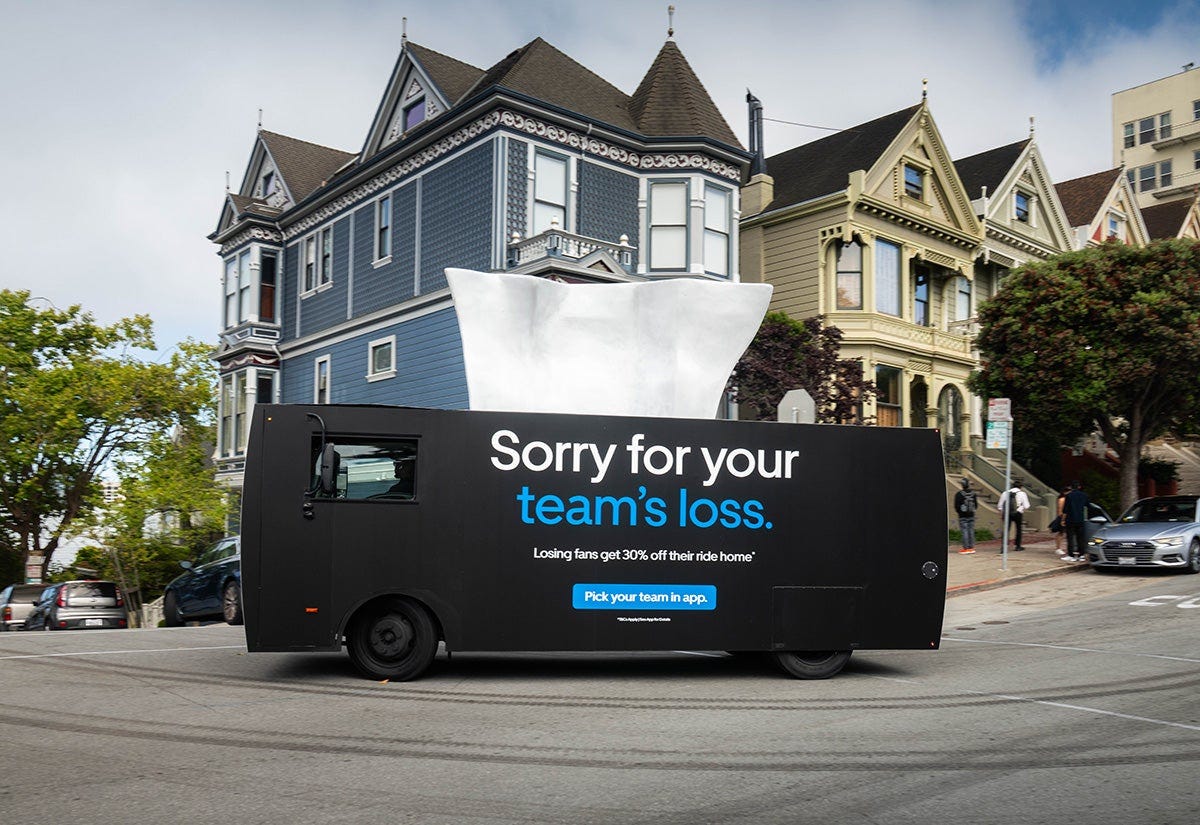 Uber “Sorry for Your (Team’s) Loss” Mobile Activation