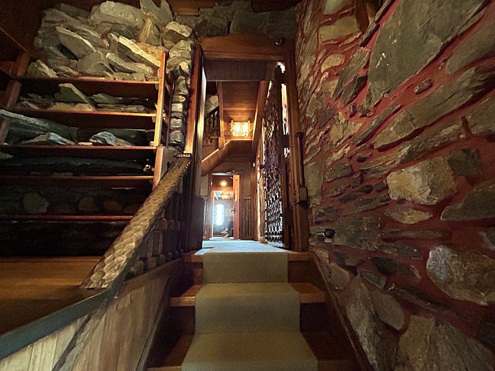 Gallery, library, paintings, books