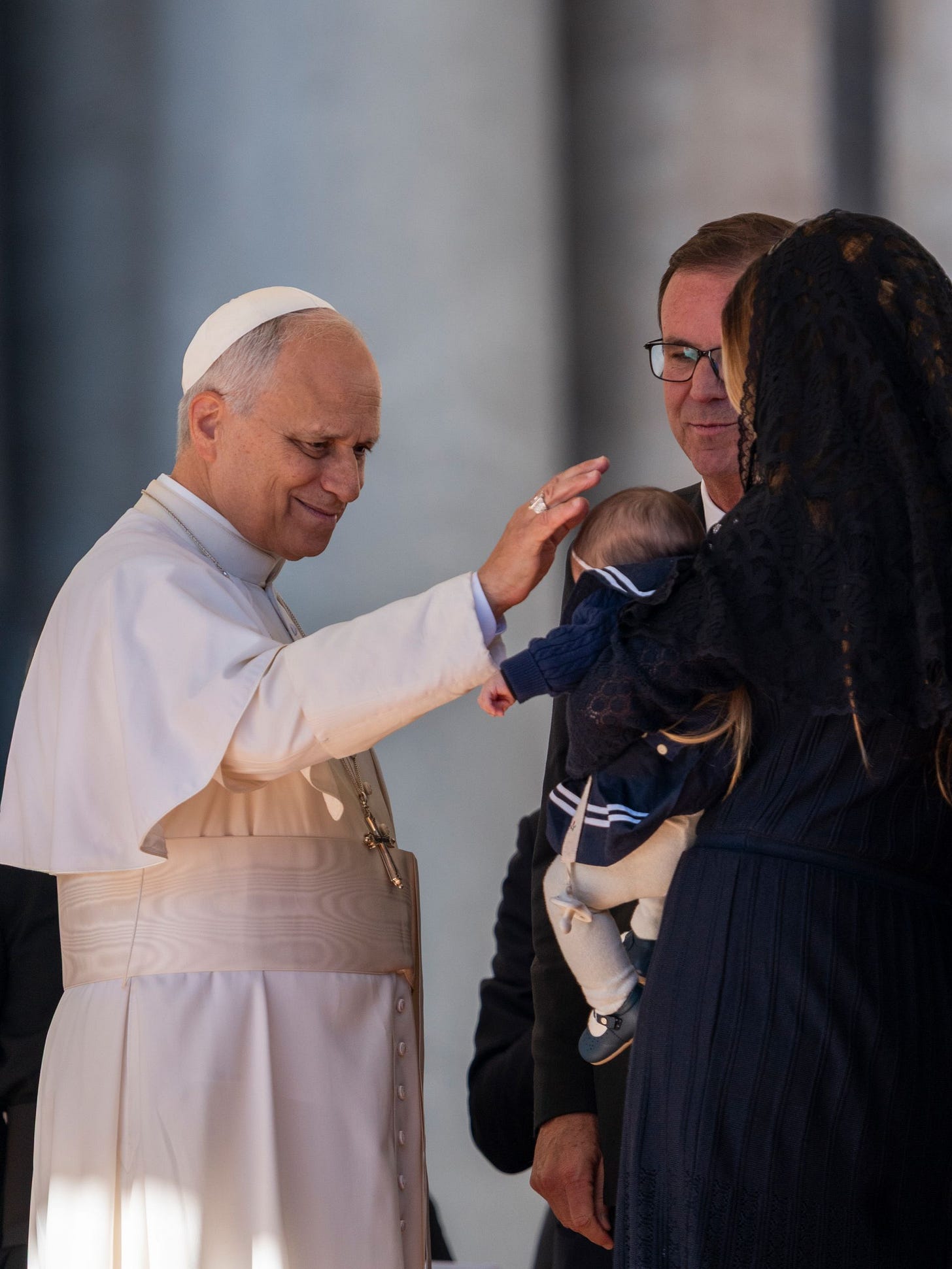 The pope with a baby