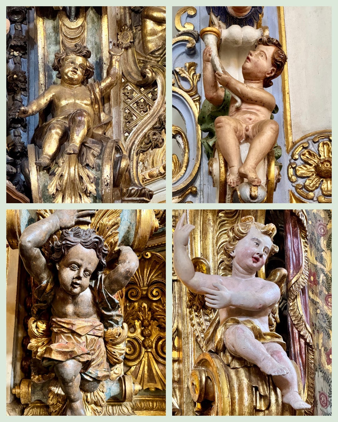 Angeles de oro macizo, rubio, moreno y no asexual.