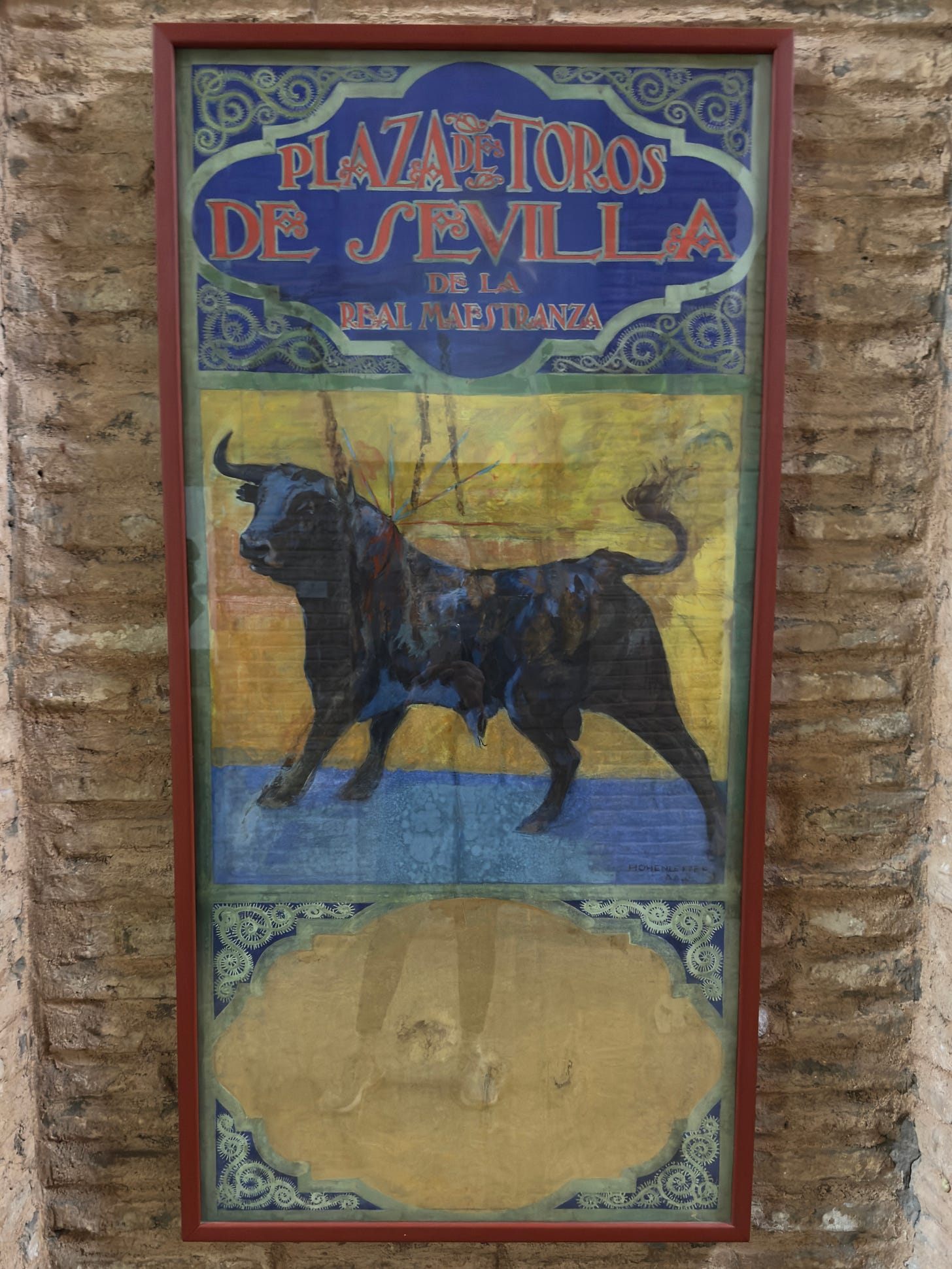 Poster in the Real Maestranza Bullring and Museum in Seville, Spain