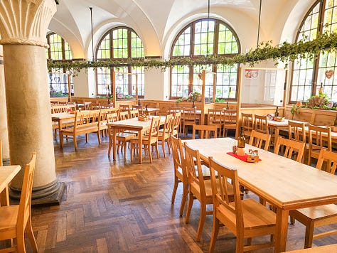 Paulaner Brauhaus dine in room atmosphere vibes Munich Germany