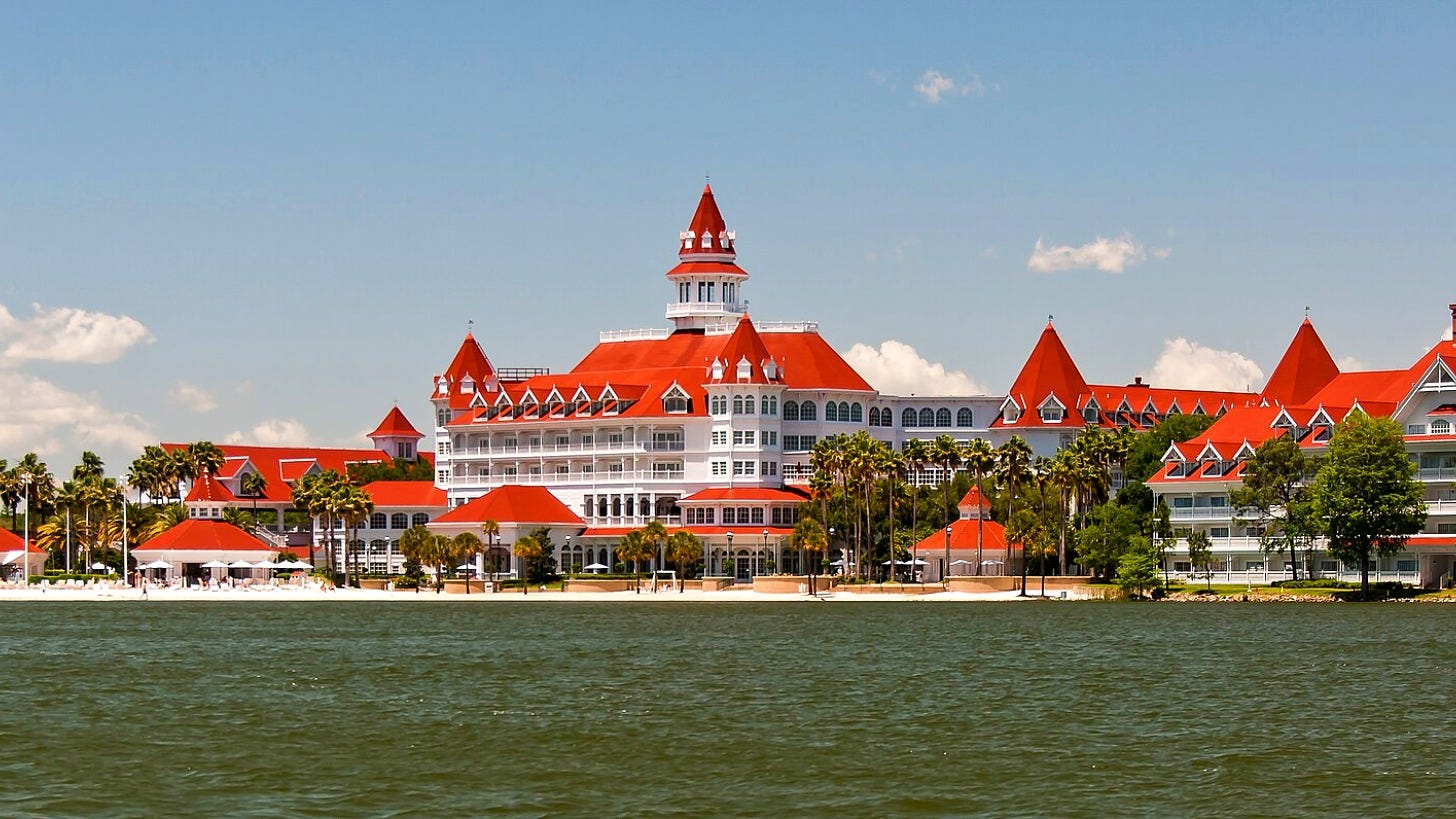 Disney's Grand Floridian Resort and Spa seen from across the water. Image: Sixflashphoto via Wikimedia Commons Disney's Grand Floridian Resort and Spa seen from across the water. Image: Sixflashphoto via Wikimedia Commons