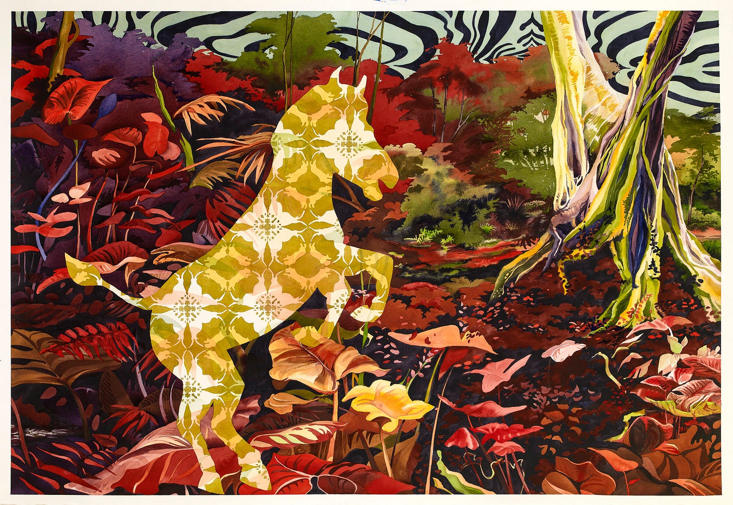 Zebra (2011) Watercolor 46"x68" Zebra (2011) Watercolor 46"x68"