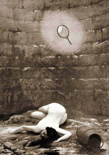 Mendacibus et histrionibus occisa in puteo jacet alma Veritas,1895, by Jean-Léon Gérôme.