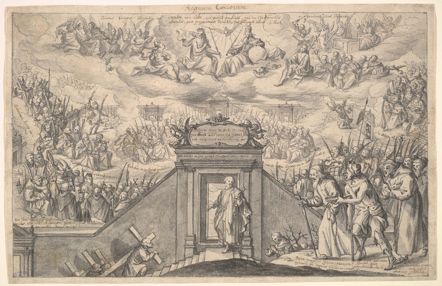 The Reign of Heavens, Anonymous, German, 17th century, Brush and gray ink