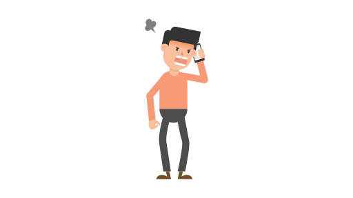 File:Man Talking Angry on the Phone Cartoon Vector.svg