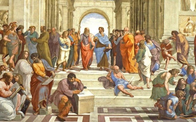 Philosophers dispute in Raphael’s School of Athens, 1510-11 Philosophers dispute in Raphael’s School of Athens, 1510-11