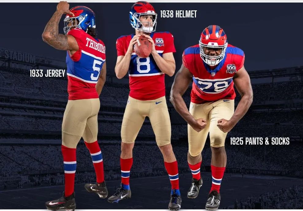 Uniformes de los NY Giants en 1930.