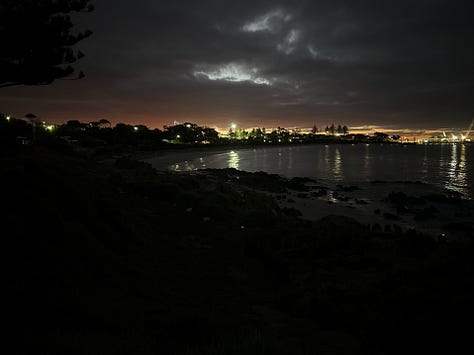 Six photographs looking north from Frenchman's Rock