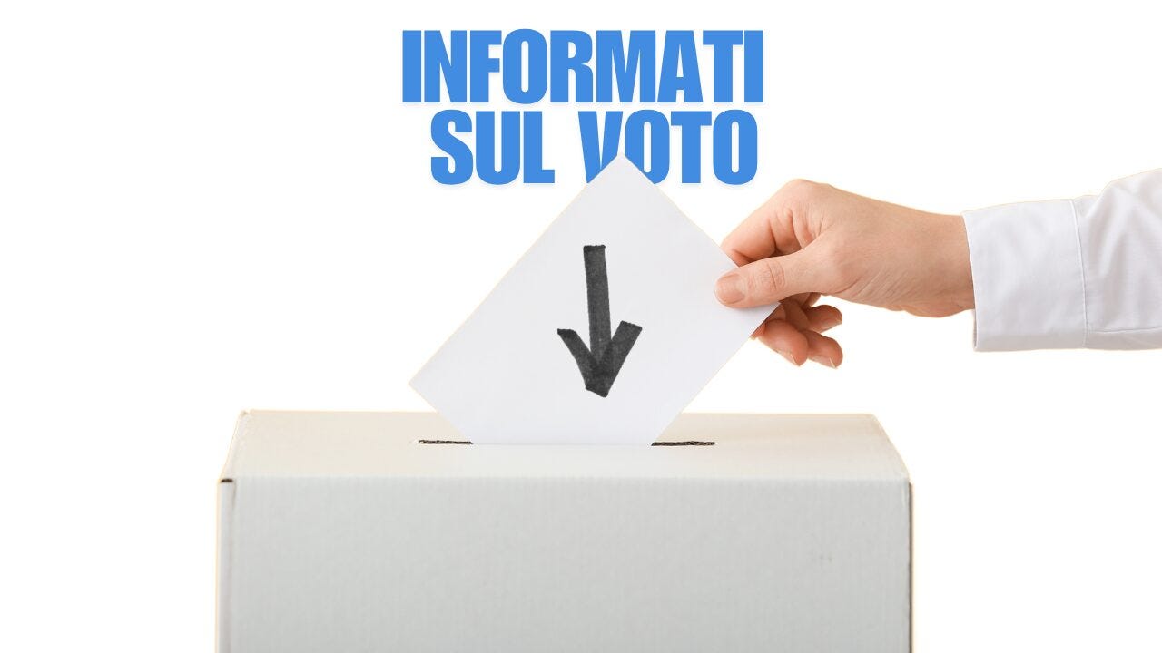 Mano che inserisce una scheda con freccia nera in un’urna bianca. Sopra, la scritta in maiuscolo “Informati sul voto”. Immagine simbolica per sensibilizzare sull'importanza del referendum 2025. Mano che inserisce una scheda con freccia nera in un’urna bianca. Sopra, la scritta in maiuscolo “Informati sul voto”. Immagine simbolica per sensibilizzare sull'importanza del referendum 2025.
