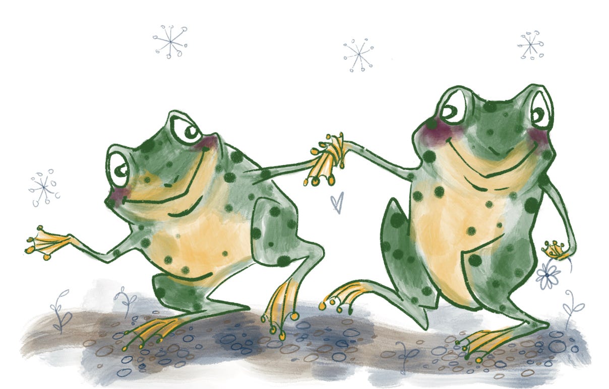 illustration of frogs