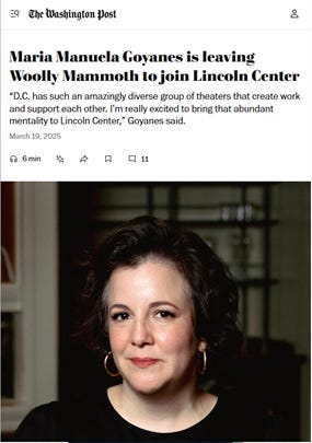 Image of a Washington post headline reading 'Maria Manuela Goyanes' Image of a Washington post headline reading 'Maria Manuela Goyanes'