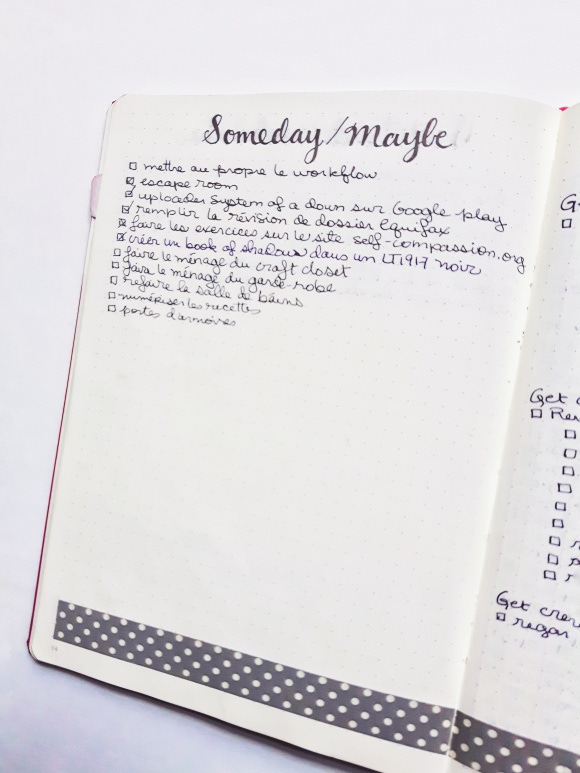 Someday/Maybe list