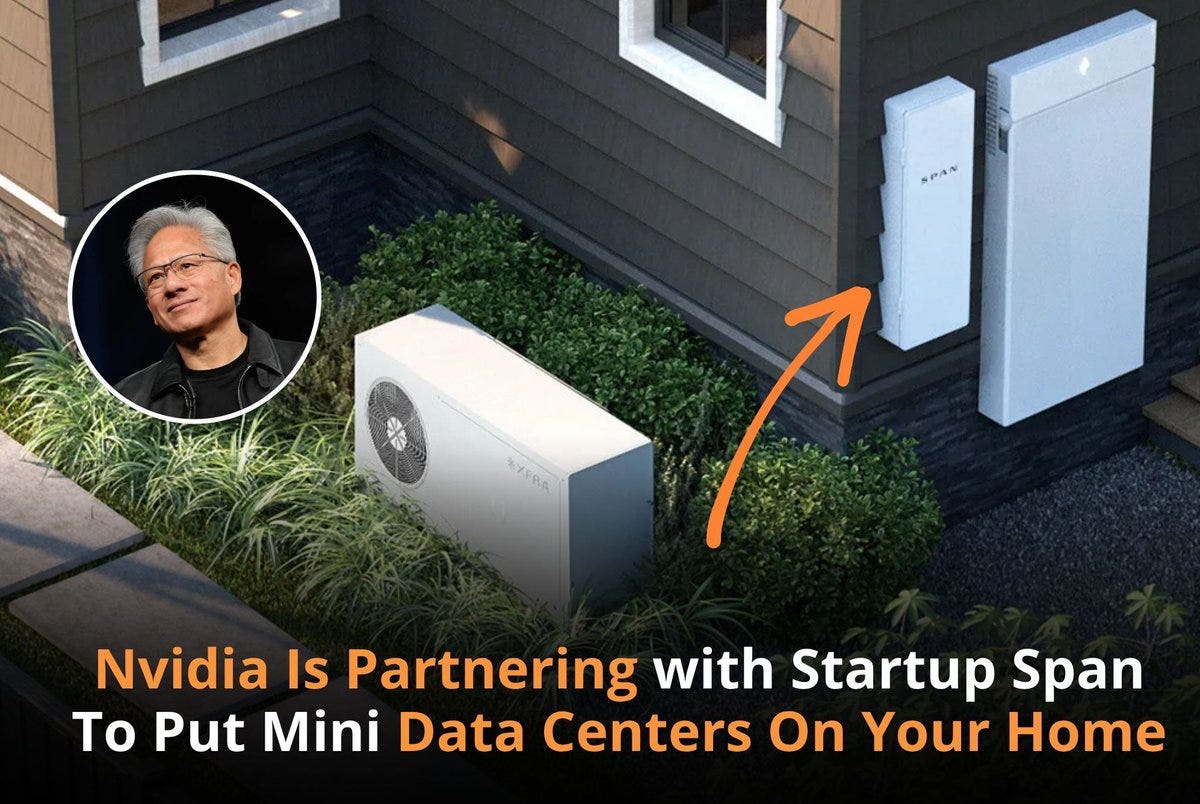 🚨 Jensen Huang wants to turn your house into a data center. NVIDIA is partnering with a startup called Span and homebuilder PulteGroup to install mini AI data centers on the side 🚨 Jensen Huang wants to turn your house into a data center. NVIDIA is partnering with a startup called Span and homebuilder PulteGroup to install mini AI data centers on the side