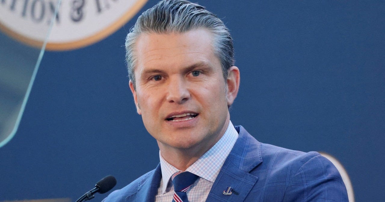 The Example Pete Hegseth Sets - WSJ