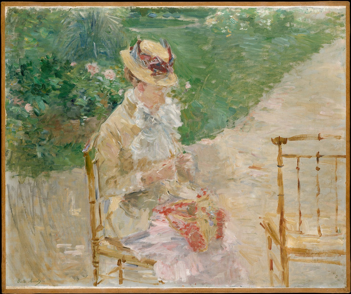 Berthe Morisot | Young Woman Knitting | The Metropolitan Museum of Art