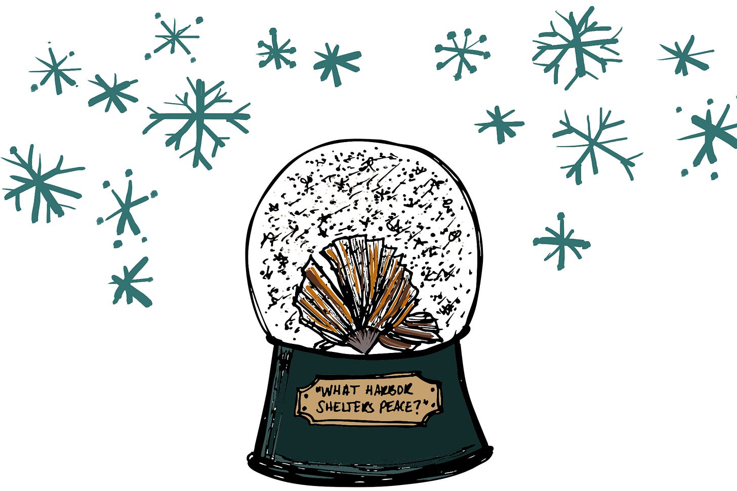 The Britten Seaside Trauma snow globe