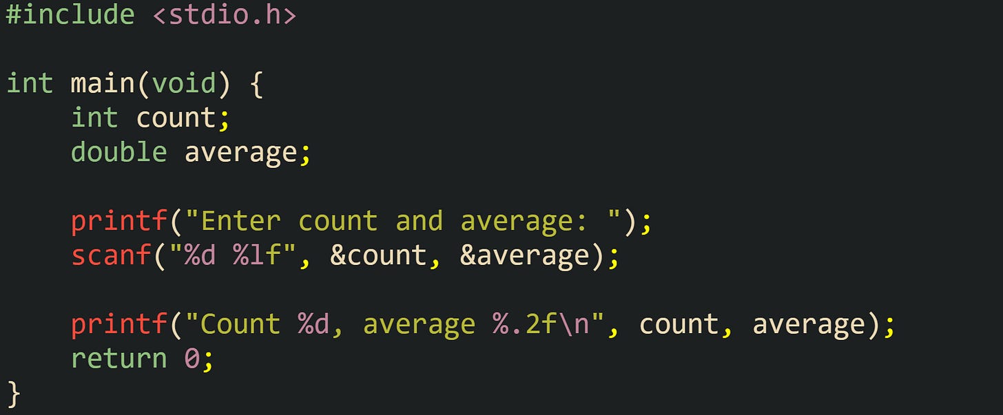 Input Handling With scanf and fgets in C