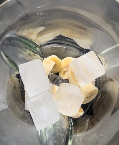 Directions for creating banana cream iced coffee