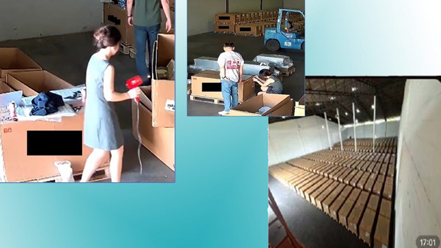 CCTV scenes from the Southeast Asia warehouse CCTV scenes from the Southeast Asia warehouse