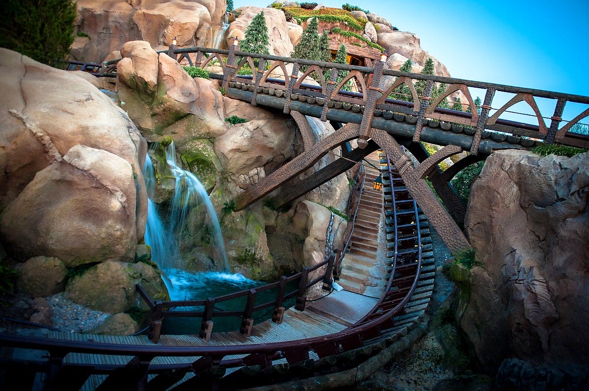 Seven Dwarfs Mine Train at Magic Kingdom. Image: Josh Hallett via Wikimedia Commons Seven Dwarfs Mine Train at Magic Kingdom. Image: Josh Hallett via Wikimedia Commons