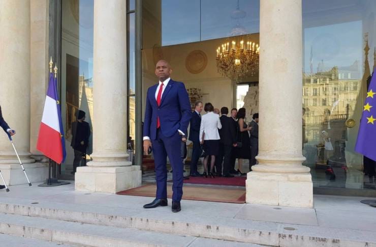 Mr Elumelu attended the 'Tech for Good' summit at the Elysee Palace in Paris, France Mr Elumelu attended the 'Tech for Good' summit at the Elysee Palace in Paris, France