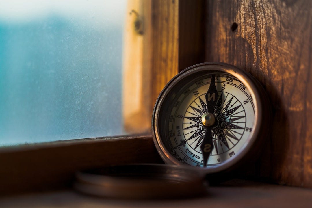 round white compass round white compass