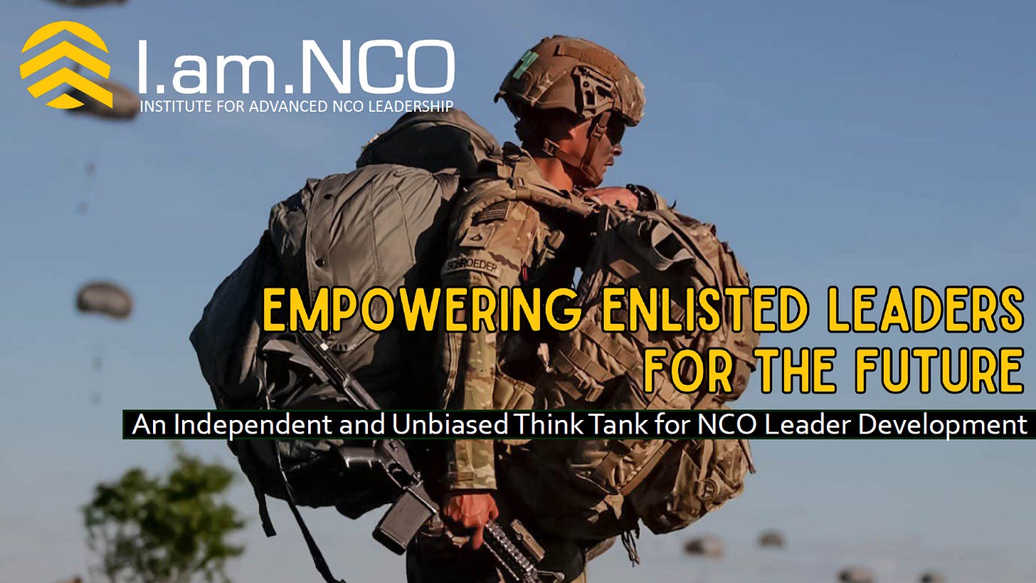 Institute for Advanced NCO Leadership splash Institute for Advanced NCO Leadership splash