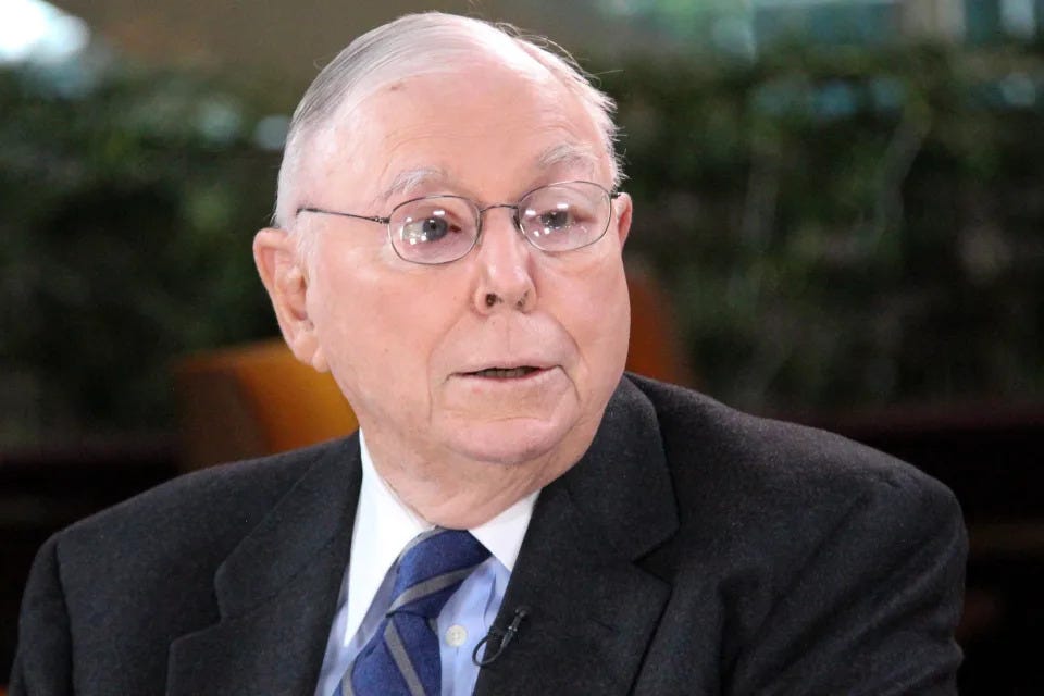 SQUAWK BOX -- Pictured: Charlie Munger, Vice-Chairman of Berkshire Hathaway, in an interview  on May 4, 2015 -- (Photo by: Lacy O'Toole/CNBC/NBCU Photo Bank via Getty Images)