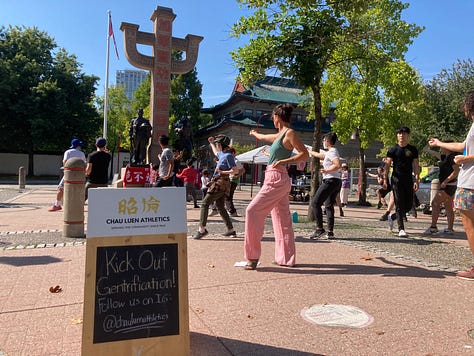 Kick out gentrification Kung Fu and Lion Dancing