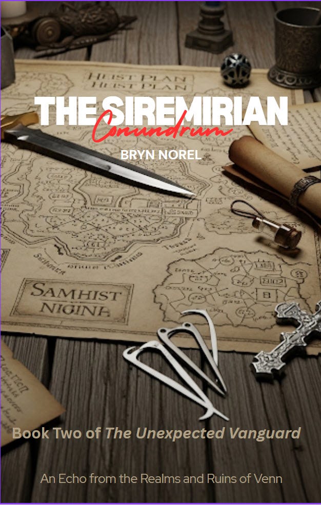 Cover of Bryn Norel's epic fantasy novel, The Siremirian Conundrum