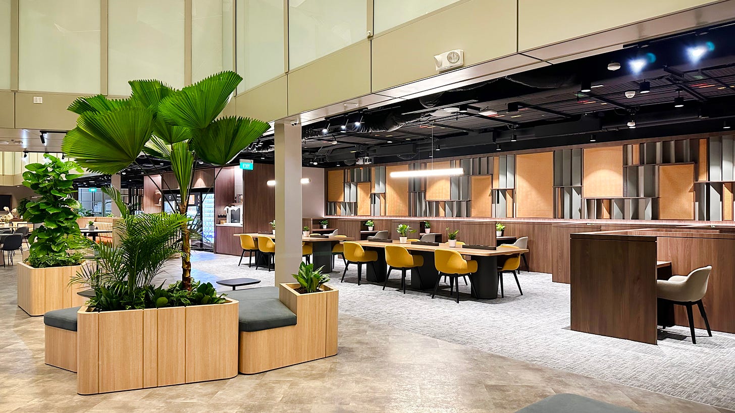 JustCo Singapore Changi Airport T3 hot desks