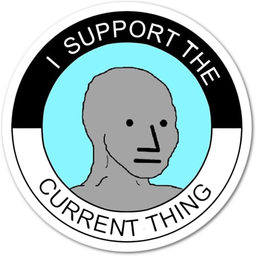 Amazon.com: I Support The Current Thing Funny Sticker Waterproof : Toys &  Games