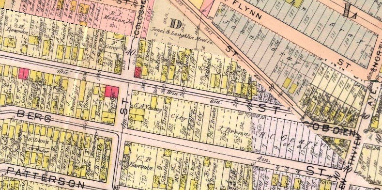 1923 map of the area where the park is today.