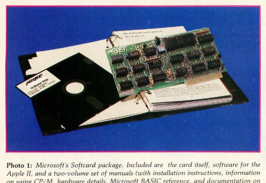 Microsoft's Biggest Product in 1980: the Z-80 SoftCard for