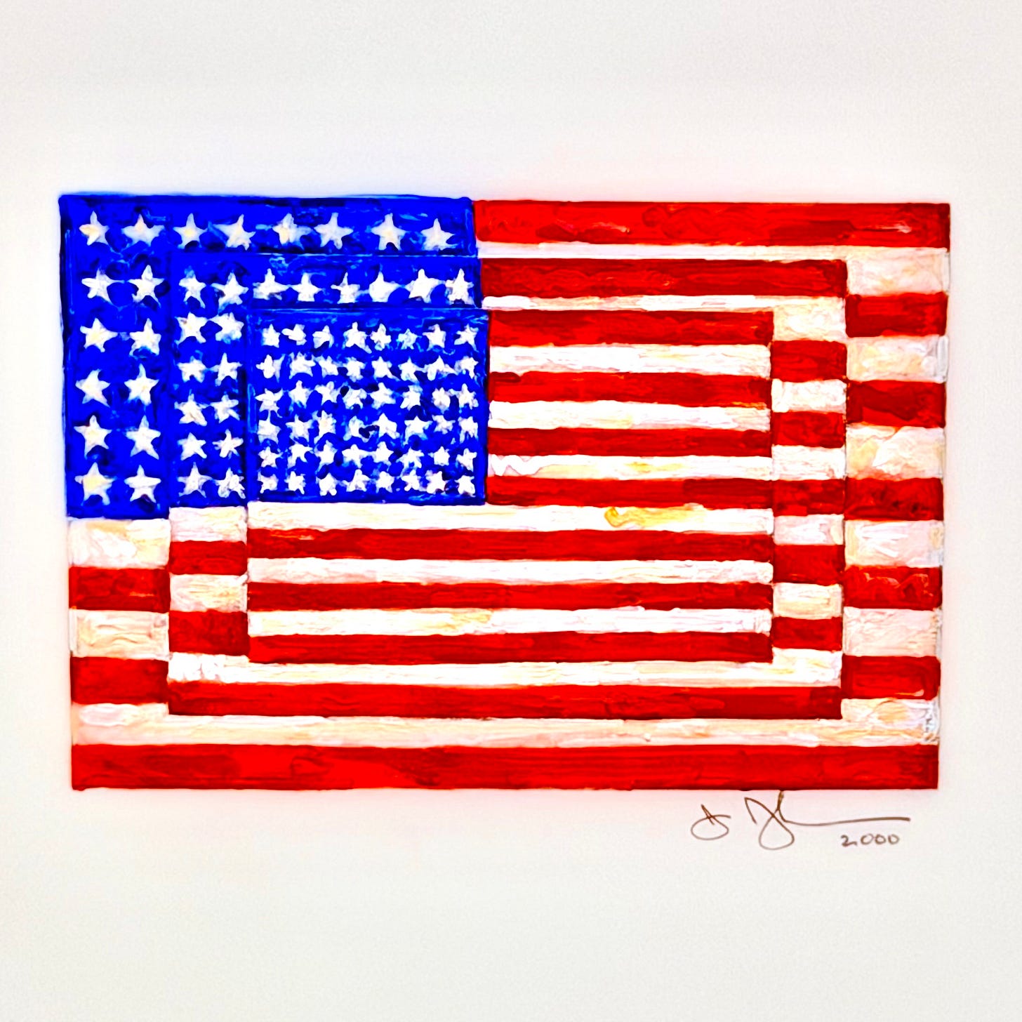 Jasper Johns - Three Flags - Craig Starr Gallery - © Photograph by Sam Sunshine 2026
