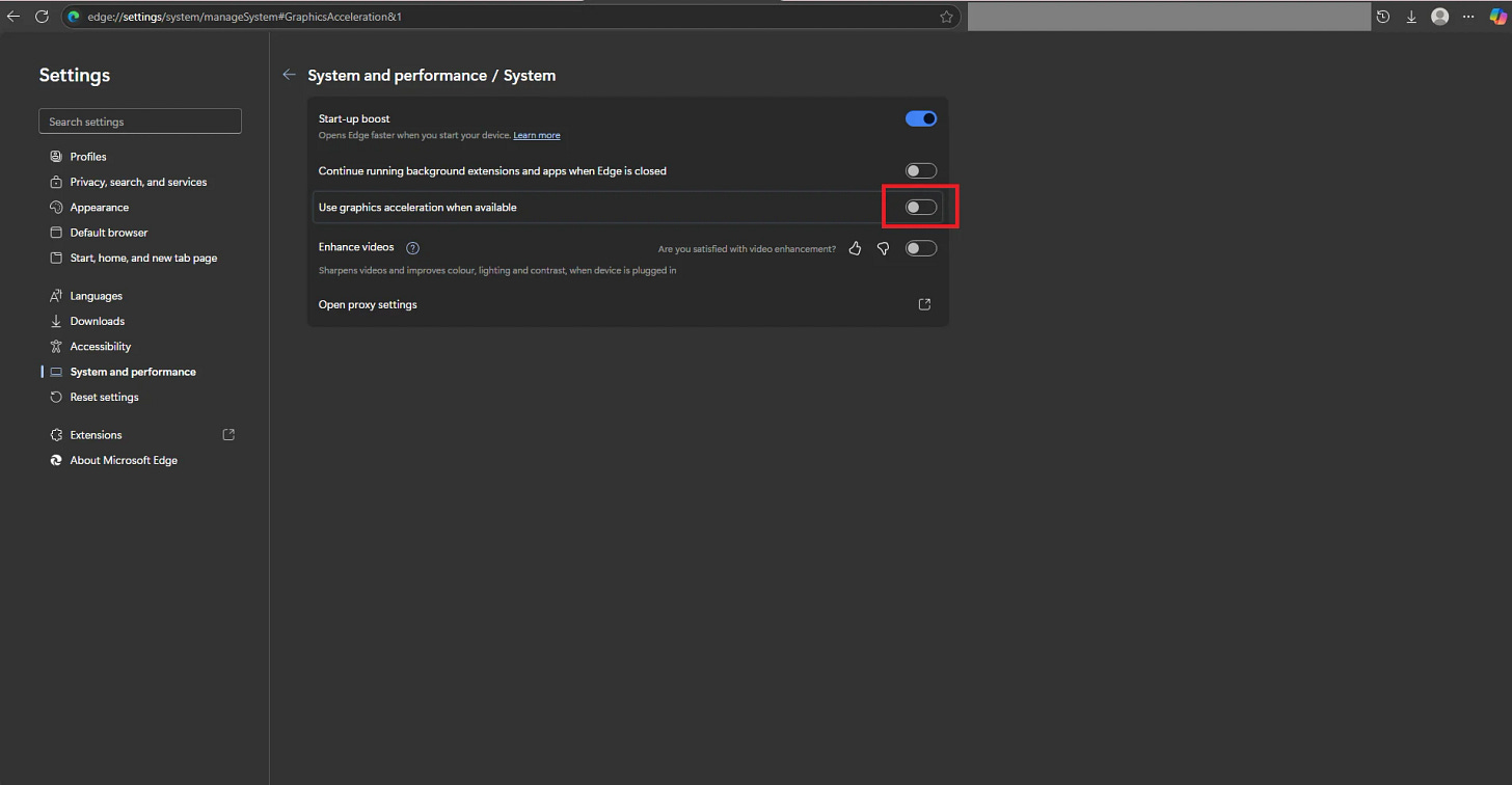 Edge Browser Settings 2