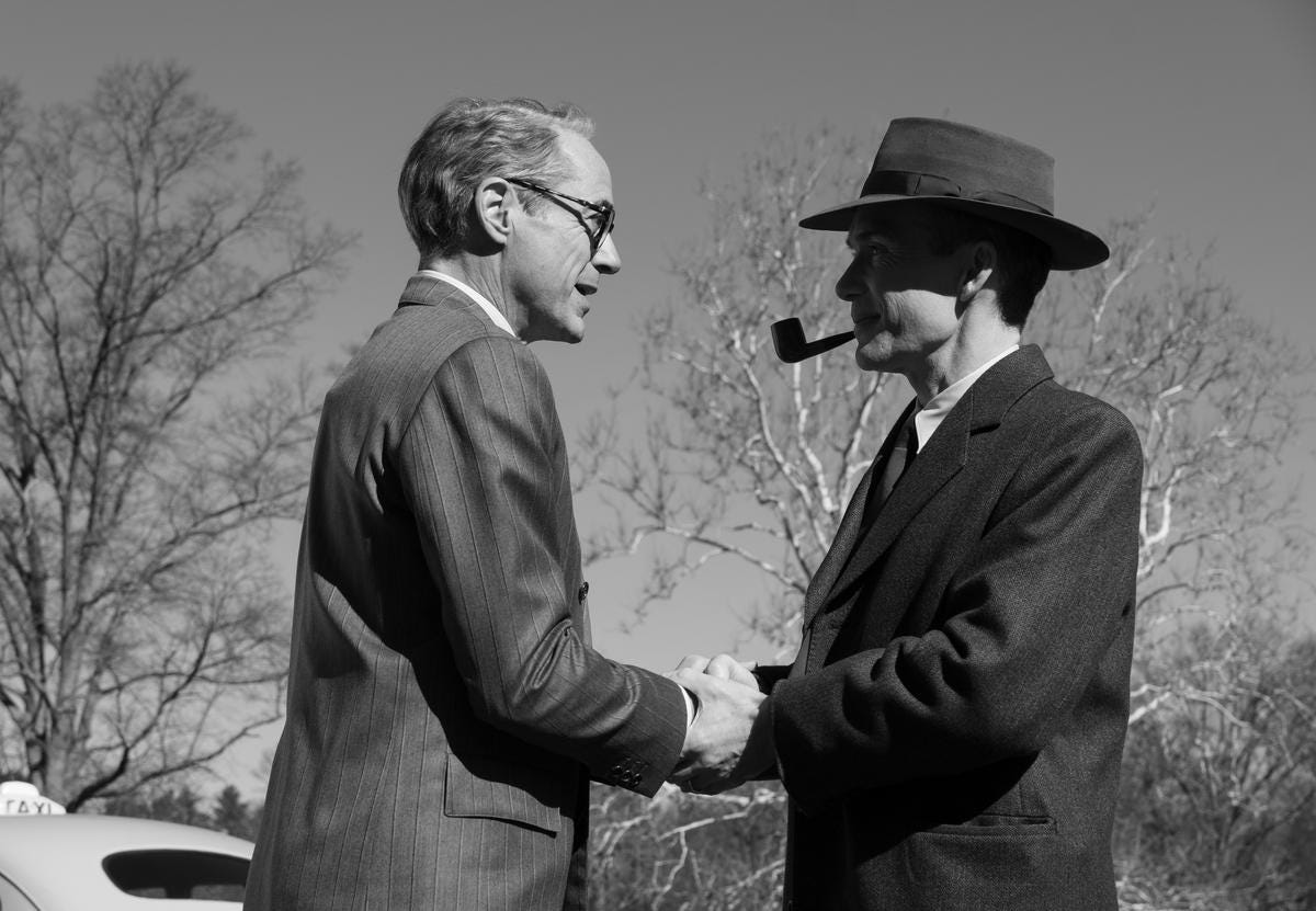 Robert Downey, Jr. and Cillian Murphy in Oppenheimer | Image via Universal
