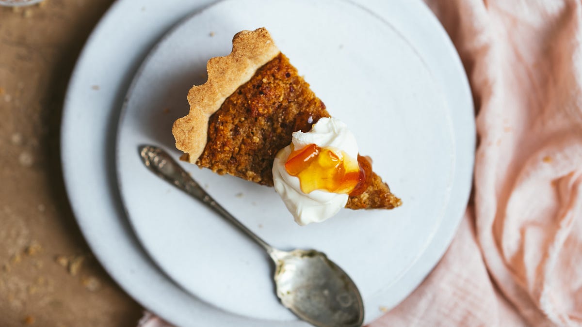 KP+ Community Recipe: Annie's Salted Date & Marmalade Treacle Tart