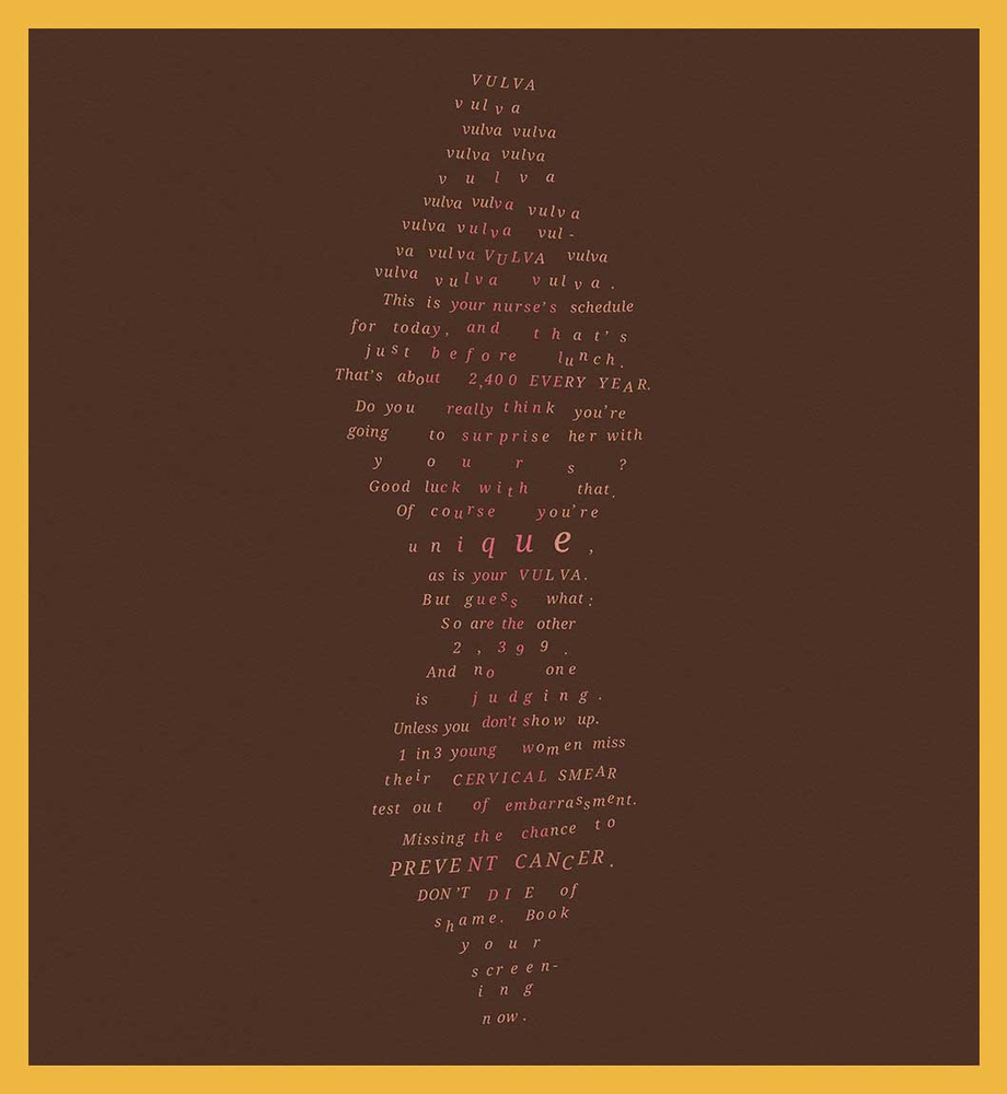 Poster for Libresse (Bodyform), part of Viva La Vulva campaign